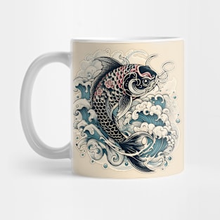 Karasu Black Koi Fish Mug